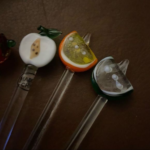 Various Glass drink stirrers and spears 10 Vintage - excellent condition - Picture 6 of 16